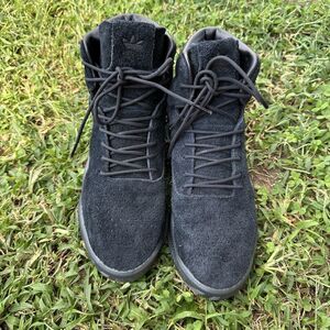 Adidas Men Tubular Instinct Boost Mens Size 10 Black Lace Up Leather Suede‎